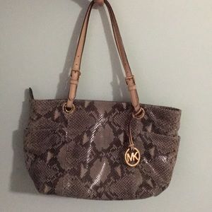 Michael Kors Dark Sand Top Zip Tote